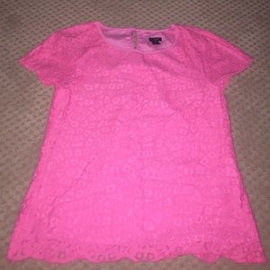 J Crew Lace Pink shirt